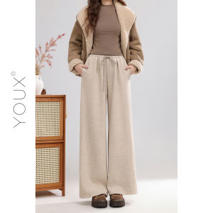 YOUXIANG | Quần Âu Phong Cổ Điển Nhung Ấm 90s