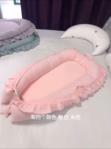 แบบพกพาทารกแรกเกิดเก้าอี้-นุ่มระบายอากาศเตียงเด็ก-ผ้าฝ้าย 100% เปลที่นอนสำหรับการเดินทางในห้องนอน