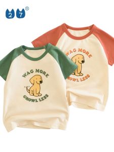 Áo Thun Trẻ Em 27kids Cotton Nguyên Chất in Họa Tiết Hoạt Hình Tay Ngắn Phong Cách Hàn Quốc Thời Trang Mùa Hè Cho Trẻ Em Từ 1-10 Tuổi