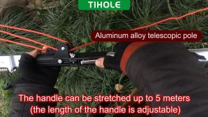 TIHOLE Sk5 Scissors Multi-Purpose Telescopic Rod Pruning Shears High-Altitude Pruning Saw Tall Tree Pruner Trimmer Branch Cutter with Long Handle Garden Tool Prune Scissors with Pole Outdoor Secateurs Branches Pruning Shear Gardenin