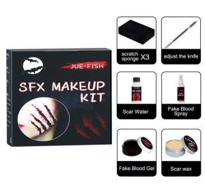 ฮาโลวีนเลือดปลอมแต่งผิวฮาโลวีน แต่งหน้าผี แว็กซ์ขี้ผึ้งฮาโลวีน