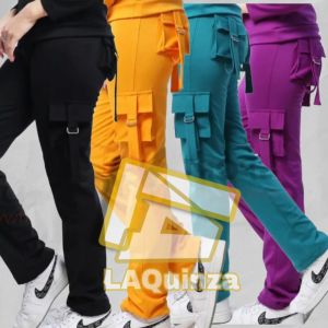 Celana Olahraga Senam Aerobik Wanita Dewasa Kargo Spandek