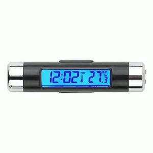 Đồng Hồ LCD Kỹ Thuật Số 2 Trong 1 Trên Ô Tô Và Màn Hình Hiển Thị Nhiệt Độ Nhiệt Kế Điện Tử Đồng Hồ Thời Gian Phụ Kiện Ô Tô