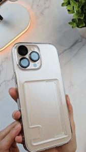 Ringke Fusion Thẻ Tương Thích Với iPhone 16 Pro Trường Hợp Cover Quay Lại Cứng trong suốt Trở Lại mềm linh hoạt Ốp điện thoại TPU Với Được Xây Dựng Trong đồ kẹp thẻ mỏng Ví chống xước Hình Thức Tự Nhiên