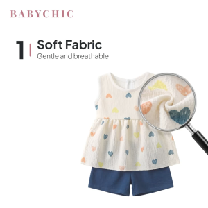 Baby Girls Sleeveless Set 0-6 Years Pakaian Kanak Perempuan Summer Wear Sweet Kids Ruffle Top Set