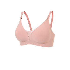 APOTCARE Maternity Bra Breathable Seamless Nursing Bra Pregnancy Gathered Comfortable Wireless Underwear Fixed Strap Back Clip Black