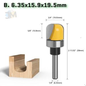 mata bor profil Router mangkuk shank 6.5 mm