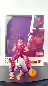 Bandai | Bandai SHF Dragon Ball Frieza Saga Son Goku Kaio-ken Articulated Joint Movable Action Figure In Stock Collectible Boxed Model