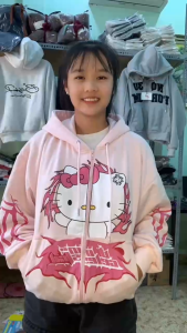 ÁO KHOÁC HOODIE NỈ NAM NỮ IN MÈO LỬA GELES
