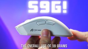 Attack Shark R1 2.4G Wireless Mouse 1000Hz 18000dpi Tri-mode Bluetooth USB Cable PAW3311 Macro Gaming PC Laptop Mice