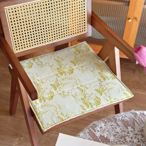 New Chinese Style Redwood Dining Chair Pad Dong Fang Embroidery Breathable Anti Slip Spring Summer Chair Cushion Soft Home Fabric