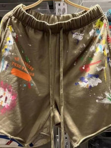 Quần Short Nam Dáng Rộng in Họa Tiết Mùa Hè Thường Ngày Cỡ Lớn 300 Pound Quần Dài Năm Điểm Phong Cách Mỹ Cổ Điển