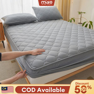 MISO Waterproof Mattress Protector Sheet Single/Queen/King Waterproof Mattress Elastic Fitted Bed Sheet Mattress Cover
