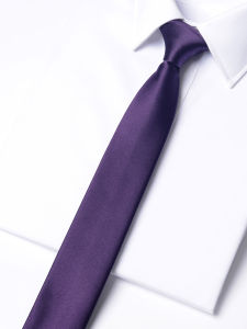 Romguest | Slim Narrow Deep Purple Tie 5cm