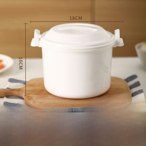 Tea Flower Microwave Steamer Special Steaming Box Rice Cooker Bowl Home Use Cooking Pot for Steaming Buns And Rice