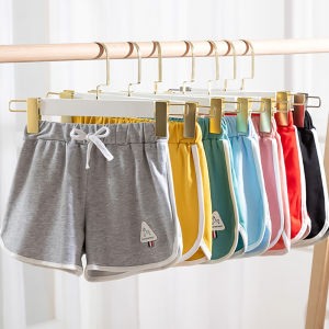 LOLANTA Girls Shorts Summer Sports Shorts Pants Kids Solid Cotton Candy Color Casual Beach Shorts Trousers Bottoms 3-14 Years