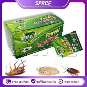 [Buy 5 Take 5] Powder Cockroach Killer Bait Powerful Effect Green Killer Cockroach Killing Bait Environment Safeguard Cockroach Trap No Chemical Residue & Kill All Kind of Crawling Insect Great for Indoor Home 5Grams/Pack