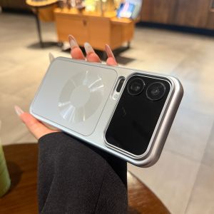 Elegant Silver Plating Matte Xiaomi Redmi Compatible Magnetic Phone Case Couples Version