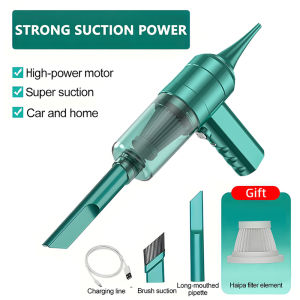 Wireless Vacuum Cleaner Portable Vacuum Cleaner High-Power Wet Dry Dual Use Type-C Rechargeable for Home Car