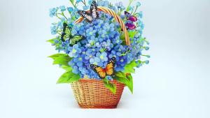 3D Pop Up Flower Basket Greeting Card Handmade Floral Bouquet Card for Birthday Mothers Day Friends Anniversary Thank You Gift