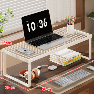 Adjustable PC Monitor Riser With Ventilation and Storage Features