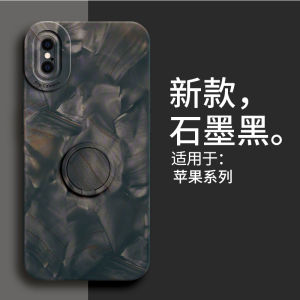 Soft Protective Case for X XR XS Max with Stand Support Womens Style Mens Style Ring Holder Built-In Phone Stand Liquid Silicone