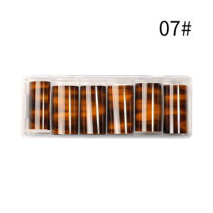 1 box nail art transfer stickers leopard print starry sky animal pattern marble paper hidden nail art creation DIY tool 6pcs