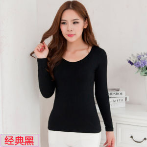 Áo Thun Cổ Tròn Tay Dài Ôm Vừa Vặn Modal Thu Đông 2026 Dành Cho Nữ Áo Lót Mỏng Co Giãn Áo Thun Cổ Tròn Màu Trơn