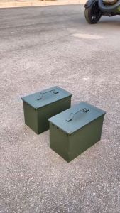 Ammo Box Ammobox Ammo Can Metal Toolbox Fortress Heritage 50 cal 30 cal Heavy Duty Military Grade Motorcycle Saddle Bag Side Carrier