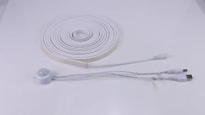 USB COB Neon LED Strip Light with PIR Motion Sensor IP65 Waterproof 3000K/4000K/6000K Adjustable Delay Time for Stairs Bedroom
