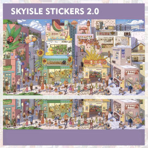 Plus Size 3D Cartoon Scene Sticker DIY Pocket Cabin Scene Stacking and Pasting Kawaii Stationery Sticker Children Festival Gift