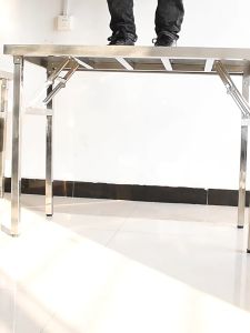 MONI  โต๊ะเหล็กพับ ติดแผ่นเมทัลชีทด้านบน 120CM โต๊ะพับขายของ สีเงิน กัลวาไนซ์ แข็งแรง มี 3 ขนาดให้เลือก พับเก็บเข้าออกง่าย พกพาสะดวก