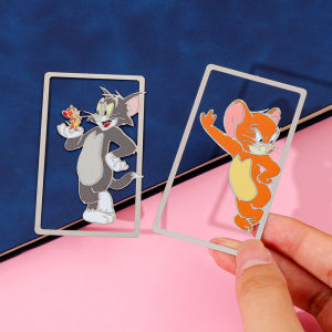 TOM and JERRY Metal Side Bookmarks Fan Page Markers Creative Anime Bookmarks Christmas Gifts for Anime Fans