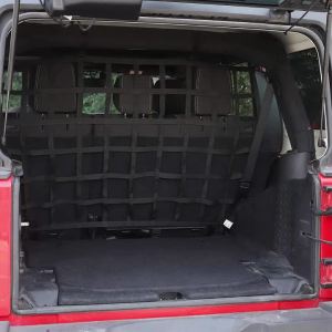 Car Rear Seat Trunk Isolation Pet Net Dog Barrier Protection Divider Safety Mesh for Jeep Wrangler JK JL 2007-2025 Accessories