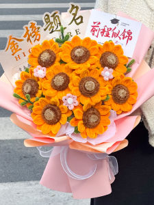 Bó Hoa Cỏ Xoắn DIY Cho Bạn Bè Quà Tặng Mùa Thi Đại Học Bó Hoa Hướng Dương Bao Gồm Vật Liệu Để Làm Đồ Thủ Công Sáng Tạo