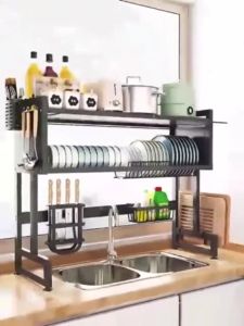 【Garden City Furniture】Home Dish Cabinet Rack Sink Rack Drain Rack With Cabinet Multi-functional Kitchen Organizer Sink Drainer Dishracks & Sink accessories