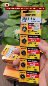 Vỉ 5 viên pin đồng hồ SR621SW Maxell PRO 1.55V SR621 / SR 621 / 621 / 364 Made in Japan