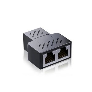 RJ45 1 to 2 Ethernet Splitter-Female LAN Port Adapter for Dual Network ConnectionsPC/Laptop ExtenderCat5/6/7 Compatible