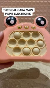 Mainan Pop it Elektrik Fast Push Fidget Toys LED dan Musik / Pop it Push Bubble Game Console