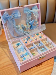 Bộ Phụ Kiện Tóc Hoạt Hình Dễ Thương Cho Bé Gái Hộp Đựng Đồ Chơi Hộp Quà Tặng Hộp Đựng Đồ Thủ Công DIY Quà Tặng Sinh Nhật Cho Trẻ Em