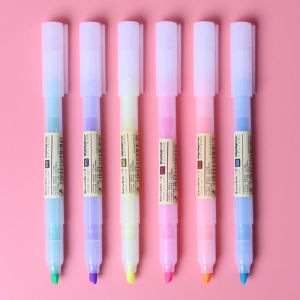 Snow White Fluorescent Marker Candy Color Color Pencil a Set of Silver Pen Hand Account Flash Pen Word Pen Rough Stroke Key Point Suit Marking Pen Color Students Use Fluorescent Pen Light Color Series