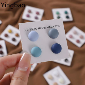 Yingbao 4 pcs Hijab Magnetic Pins Brooch Buttons for Muslin Women Hijab Clothing Dress Scarves