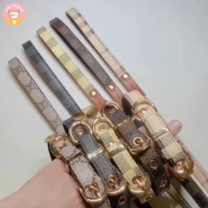 ปลอกคอ สายจูงสัตว์เลี้ยง งานแฮนด์เมด พรีเมี่ยมเกรด A C010