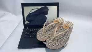SV7N 0211 Wedges wanita AMANDA anti slip sandal jepit cewe tebal/tinggi 6.5 cm sandal perempuan