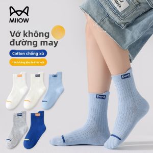 Tất thể thao trẻ em MiiOW vải cotton khử mùi.