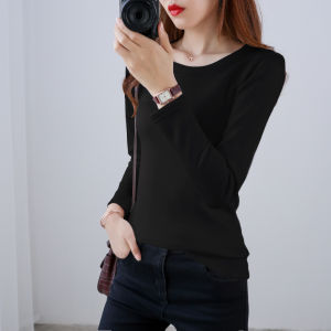 Womens Fleece Lined Thickened Long Sleeve Half High Collar T-Shirt Autumn Winter Warm Versatile Base Layer Shirt Commute Style