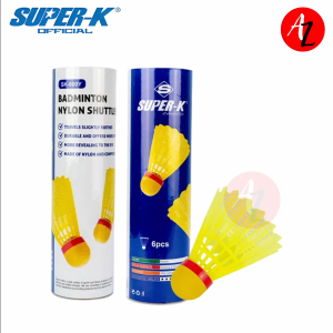 Super-K Shuttlecock Nylon Yellow 6 pcs (SK-800Y)