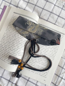 ผ้าคลุมผมลายมังกรโบราณแบบสองสีสำหรับทั้งชายและหญิง ผ้าคลุมผมแบบหนักทนทาน สไตล์เรโทร ลายมังกร ผ้าป้องกันเหงื่อ