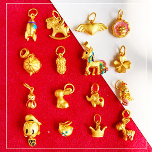 Alluvial Gold Pendant Carrying Strap with Beads Bracelet Beaded Gold-Plated Lucky Beads Pendant Hand-Woven Red Rope DIY Accessories for Women