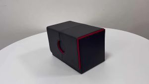 Card Deck Box with Dice Tray for MTG Cards 200+ Card Storage Box Fits for TCG CCG PU Leather Strong Magnet Collectible Card Case
